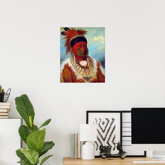 George Catlin The White Cloud, Leiter Poster (Heimbüro)