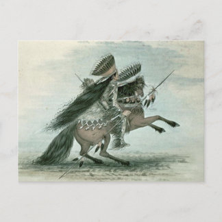 George Catlin - Warrior Postkarte