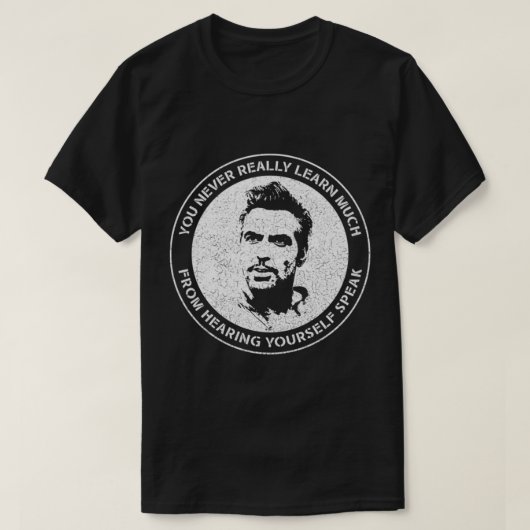 George Clooney - Man lernt nie wirklich viel von T-Shirt (Design vorne)