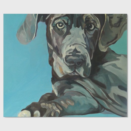 George das Dogge-Packpapier Geschenkpapier (Flach)