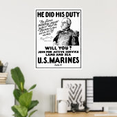 George Dewey US Marines Poster (Heimbüro)