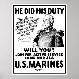 George Dewey US Marines Poster