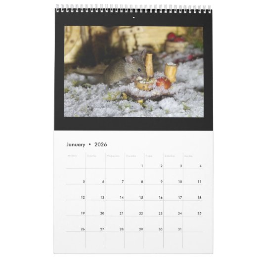 George die Maus in einem Blockhaufen-Kalender Kalender (Jan 2026)