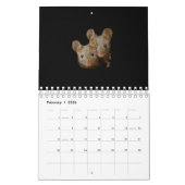 George die Maus mit schwarzem Hintergrund Kalender (Feb 2026)