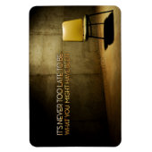 George Eliot inspirierendes Zitat "Nie zu spät" Magnet (Vertikal)