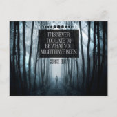 George Eliot inspirierendes Zitat "Nie zu spät" Postkarte (Vorderseite)