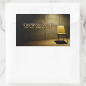 George Eliot inspirierendes Zitat "Nie zu spät" Rechteckiger Aufkleber (Tasche)