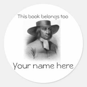 George Fox Book Plate Runder Aufkleber