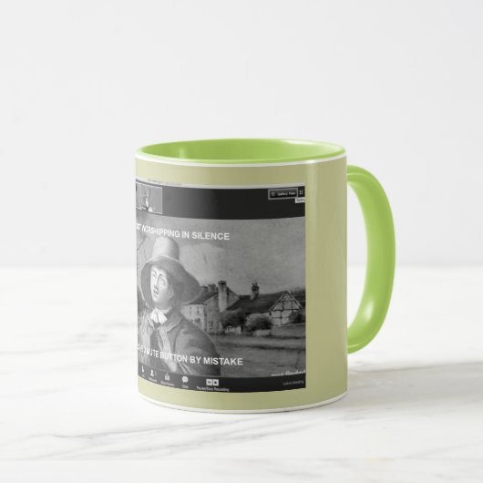 George Fox Zooming Coffee Tasse (VorderseiteRechts)