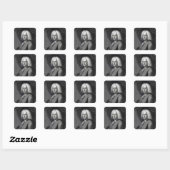 George Frederic Händel, eingraviert von Thomson Quadratischer Aufkleber (Blatt)