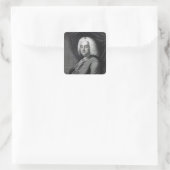 George Frederic Händel, eingraviert von Thomson Quadratischer Aufkleber (Tasche)