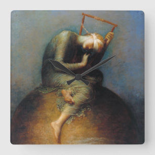 George Frederic Watts: Hope Quadratische Wanduhr
