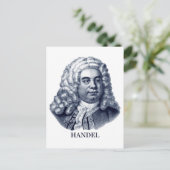 George Frideric Händel, blau Postkarte (Stehend Vorderseite)