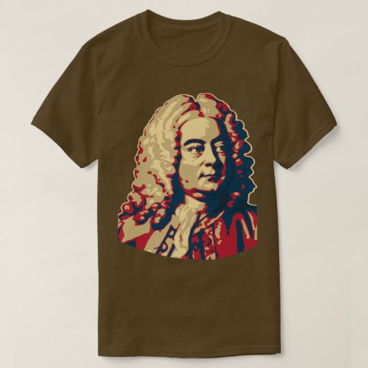 George Frideric Handel Classical Music Composer941 T-Shirt (Design vorne)