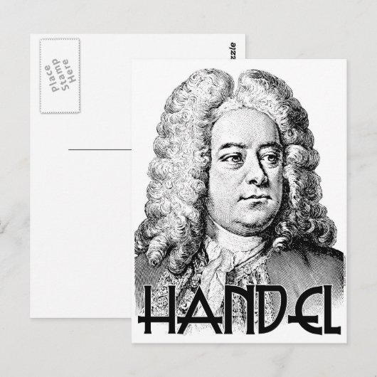 George Frideric Handel Postkarte (Vorne/Hinten)