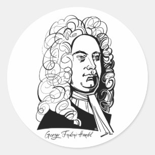George Frideric Handel Runder Aufkleber