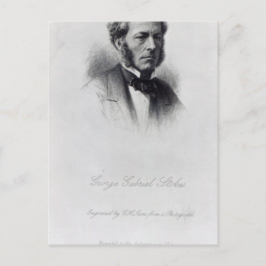 George Gabriel Stokes Postkarte (Vorderseite)