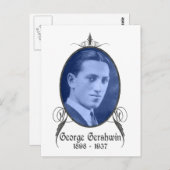 George Gershwin Postkarte (Vorne/Hinten)