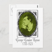George Gordon Byron Postkarte (Vorne/Hinten)