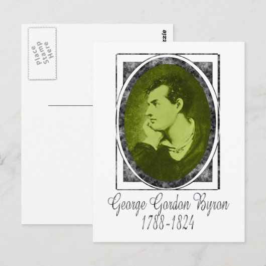 George Gordon Byron Postkarte (Vorne/Hinten)