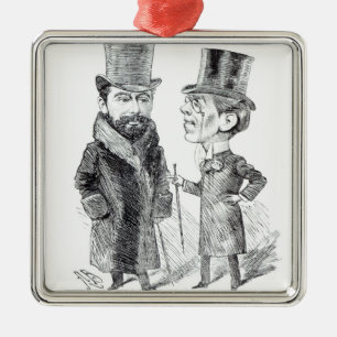 George Grossmith Jnr. und Richard D'Oyly Carte Silbernes Ornament