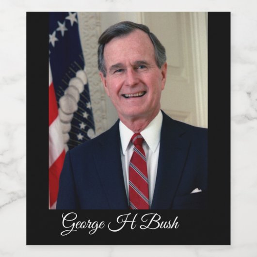 George H Bush Weinetikett (Einzelnes Label)