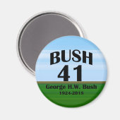 George H.W. Bush 1924-2018 Magnet (Vorderseite/Rückseite)