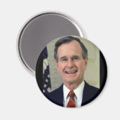 George H. W. Bush 41 Magnet (Vorderseite/Rückseite)