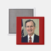 George H. W. Bush 41 Magnet (Vorderseite/Rückseite)