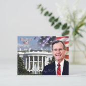 George H. W. Bush - 41. Präsident der USA Postkarte (Stehend Vorderseite)