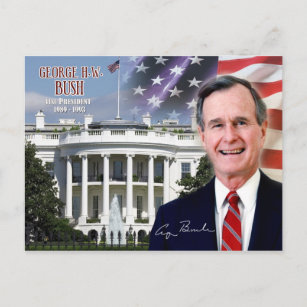 George H. W. Bush - 41. Präsident der USA Postkarte