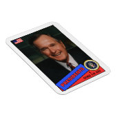 George H.W. Bush Baseball Card Magnet (Rechte Seite)