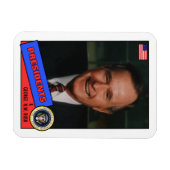 George H.W. Bush Baseball Card Magnet (Horizontal)