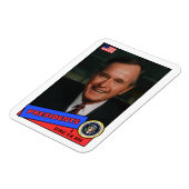 George H.W. Bush Baseball Card Magnet (Linke Seite)