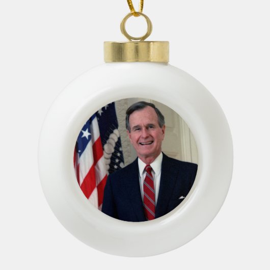 George H. W. Bush Keramik Kugel-Ornament (Vorderseite)