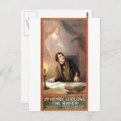 George Hazelton's The Raven (Edgar Allan Poe) 1908 Postkarte (Vorne/Hinten)