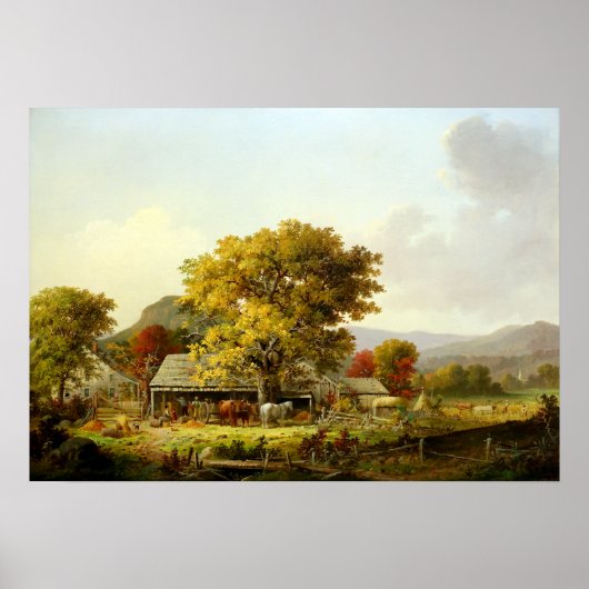 George Henry Durrie Autumn in New England, Cider Poster (Vorne)