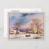 George Henry Durrie Half Way House Country Winter Postkarte (Vorne/Hinten)