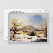 George Henry Durrie Rustic Country Christmas Farm Postkarte (Vorne/Hinten)