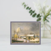 George Henry Durrie Rustikales Land Wintergarten Postkarte (Stehend Vorderseite)