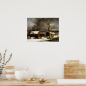 George Henry Durrie Winterszene in New Haven Poster (Küche)