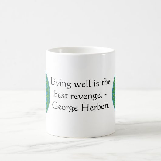 George Herbert Zitat mit wunderbarem Design Kaffeetasse (Mittel)