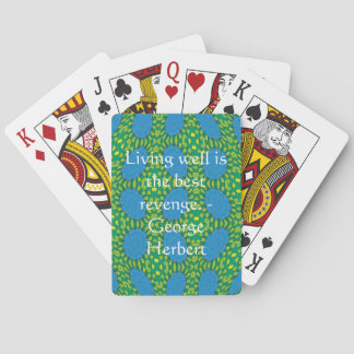 George Herbert Zitat mit wunderbarem Design Spielkarten