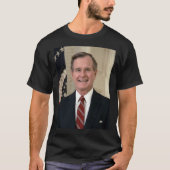 George HW Bush Präsident Portrait Classic T-Shir T-Shirt (Vorderseite)