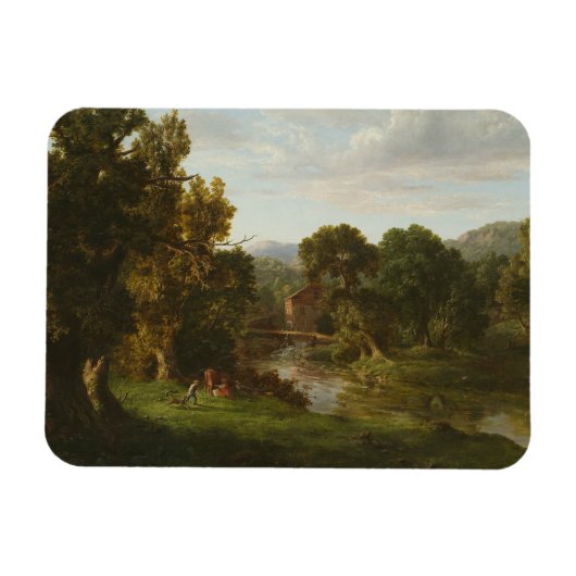 George Inness - Die alte Mühle Magnet (Horizontal)