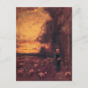 George Inness: Ende des Tages Postkarte
