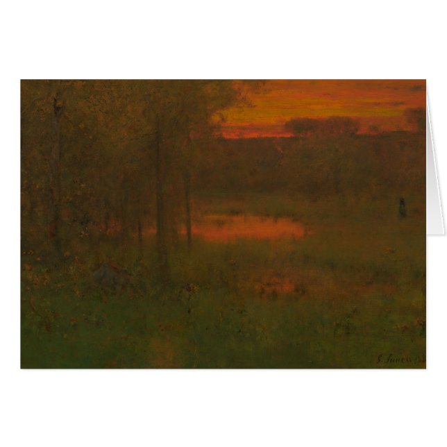 George Inness - Landschaft, Sonnenuntergang (Vorderseite (Horizontal))