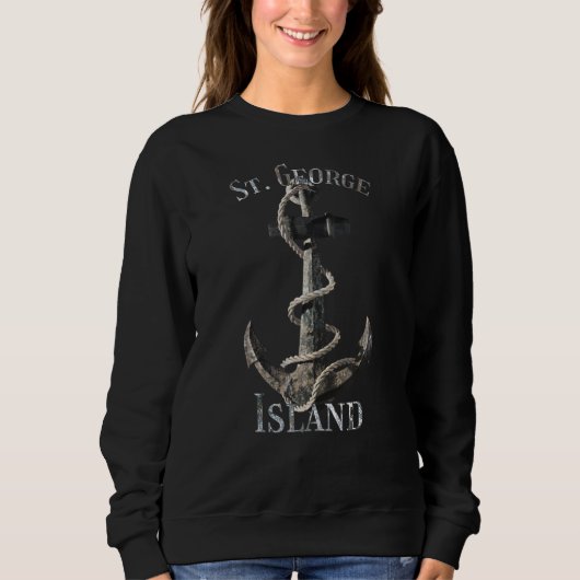 George Island Florida Vacation Nautical Anchor Sai Sweatshirt (Vorderseite)