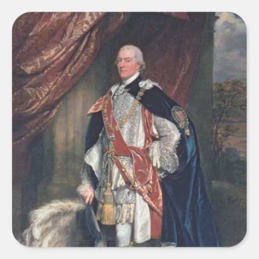 George John Spencer Quadratischer Aufkleber (Vorderseite)