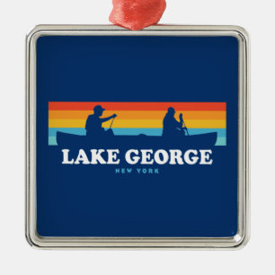 George Lake, New York Canoe Ornament Aus Metall